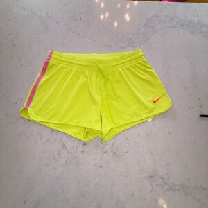 Nike Women's Bright Yellow Athletic Shorts